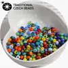 Cuentas de vidrio checas baoshiosa color natural para arroz no se decoloran color sólido pintura al óleo cuentas de porcelana hechas a mano para pulsera DIY