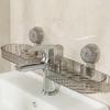 Ventosa grifo estante de almacenamiento transparente inodoro baño mesa de lavado pared almacenamiento artefacto mayoreo
