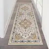 Alfombra Larga de Rayas Bohemia de Venta Caliente Transfronteriza Temu para Uso Doméstico, Alfombra de Pasillo, Resistente a Manchas y Fácil de Cuidar, Tapete de Mesita de Noche Resistente a Manchas