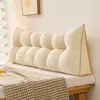 Cojín de mesita de noche, cama tatami con acolchado suave, almohada doble larga para respaldo, soporte lumbar, cojín de respaldo de cama, cojín de mesita de noche, tamaño grande