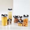Latas de Plástico Selladas al por Mayor, Latas Gruesas con Botón Fácil, Latas para Almacenamiento de Snacks a Prueba de Humedad e Insectos, Recipiente para Alimentos Secos para Refrigerador