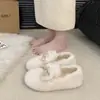 Zapatos de mujer sin cordones, esponjosos, suaves y acogedores, perfectos para usar al aire libre, con un nuevo diseño otoño/invierno 2026 con forro de algodón peludo y suela plana