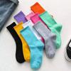 Calcetines de mujer de media caña, estilo coreano, de color liso, con diseño de macarrón, color caramelo, a la moda, personalizados, para uso diario, para combinar con todo, cómodos.