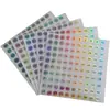 1-1000 número de color de esmalte de uñas digital redondo número de etiqueta digital etiqueta número número de página láser impermeable