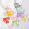 Acrílico AB Color Mágico Pétalos de Flor de Magnolia Piezas de Flor de Tres Hojas Cuentas Cargadas Pasador de Pelo DIY Pasador de Pelo Material de Cuentas Accesorios