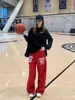 Pantalones de chándal hip-hop modernos estilo americano para hombres y mujeres, pantalones casuales estampados de alta calle para primavera, pantalones de pierna ancha deportivos para danza jazz