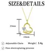 Collar con Colgante de Corazón Carta de Amor Chapado en Oro Real para Mujer Estilo Nuevo Transfronterizo Lujo Ligero Nicho Gama Alta Sentido del Diseño Cadena para Clavícula