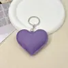 Llavero de Peluche Creativo Lindo Corazón de Melocotón Pequeño Colgante de Cuero Accesorio para Bolso de Llaves Cordón Colgante de Mini Bolsa