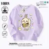 Camiseta de Manga Larga para Niñas Jiikawa Otoño Algodón Delgado Ropa Infantil Ropa para Niños Grandes Top Estilo K