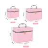 Bolsa de Maquiagem Portátil Conjunto de Três Peças Estilo Coreano Bolsa de Armazenamento Embossada Grande Capacidade para Viagem Bolsa de Armazenamento para Viagem