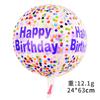 Globo Esférico Transparente de 22 Pulgadas con Estampado 'Happy Birthday' 4D, Globo para Fiesta de Cumpleaños, Decoración de Fiesta Infantil