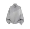 Sudadera de estilo americano desconstruida con media cremallera y cuello alto para hombre, nueva colección primavera/otoño 2026, top casual holgado de peso pesado