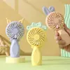 Nuevo Modelo Forma de Caracol Ventilador de Mano Mini Recargable por USB Mini Ventilador para Estudiantes y Niños Regalo Promocional Al por Mayor