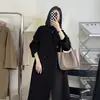 Casaco de Lã Chique Estilo Coreano para Mulheres 2025 Outono e Inverno Novo Vermelho Comprimento Médio Estilo Hepburn de Alta Qualidade Casaco de Lã