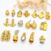 Oro antiguo italiano 8k estrella luna bodhi diamante maza cuentas sueltas espalda nube doble tallado incrustado piedra accesorios colgante