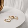 Olhos Brilhantes Banhado a Ouro Real 14K Anel de Moda Anel Combinação Personalizado ins Tendência Vento Frio Aberto Ajustável Anel de Dedo para Dieta