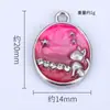 Nuevo Superventas Creativo Personalizado Gato Estrella Doble Colgante Blanco K Colgante Accesorios DIY Material Aleación de Metal con Goteo de Aceite Al Por Mayor