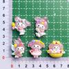 Tarjeta pequeña rosa luminosa hermosa caricatura accesorios de resina hechos a mano diy gel crema pinza para el cabello joyería tocado bolsa de material