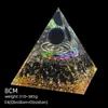 Pirámide de Cristal Natural de 8 cm Decoración Creativa para el Hogar Adorno Artesanal Bola de Cristal Envuelto en Resina Pirámide de Resina