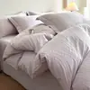 Juego de cuatro piezas de algodón peinado de fibra larga de alta calidad, nuevo estilo, sábana de algodón puro engrosada, funda de edredón jacquard, ropa de cama para otoño e invierno