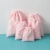 Em estoque fornecimento direto de fábrica bolsa de pano de pelúcia brincos joias bolsa de armazenamento para presente logotipo impresso personalizado atacado