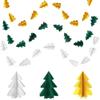 Adornos Colgantes de Navidad Adornos Colgantes Tridimensionales para Árbol de Navidad Colgante de Flores de Cuerda de Papel Suministros de Decoración Colgante para Fiesta de Navidad