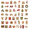 50 adesivos de Natal desenhados à mão para decorar geladeiras, capas de celular, garrafas de água e arranjos de cena, adesivo de PVC