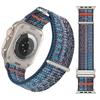 Adequado para Apple 5678910 Fivela de Anel de Metal Alça de Nylon Nk iWatch Ultra2 S10 Pulseira de Velcro