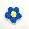 Accesorios de lana color macarrón, flores de lana para hacer tú mismo, tejidas a mano a crochet, con lana de leche, flores de puff, ropa.