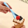 Colher de Titânio Puro, Colher de Sopa Totalmente em Titânio, Colher Doméstica para Comer Estilo Chinês Flor de Gelo, Coloração em Alta Temperatura, Colher de Titânio Antibacteriana e Saudável