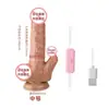Juli'An Lamiendo la Lengua USB Retráctil Oscilante de Carne Artificial Suave para Masturbación Femenina, Totalmente Automático e Insertable
