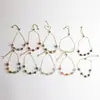 Pulsera de Hilo de Cobre Chapado en Oro de 14K Envuelto en Perlas Redondas Naturales de Amatista y Lapislázuli, Joyería de Mano Simple y Elegante, Accesorios Transfronterizos