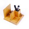 Soporte para Teléfono de Artesanía de Bambú Estilo Japonés Soporte Multifuncional Portabolígrafos Almacenamiento de Bambú Tableta