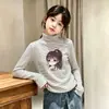 Otoño Invierno Casual Niños Bebé Elegante de Moda Niñas Camiseta de Terciopelo de Manga Larga Niños Medianos y Grandes Camiseta Base Rayada