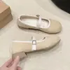 Zapatos Planos Versátiles Ultra Suaves de Punta Redonda Poco Profundos 2025 Nueva Moda Primavera y Otoño Estilo Hada Francés Zapatos Mary Jane para Mujer