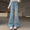 Pantalones Acampanados de Mezclilla para Niñas 2026 Nuevo Estilo de Primavera para Niños Medianos y Grandes Cintura Alta Sueltos Elegantes Modernos Micro Acampanados Largos