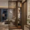 Tela de Entrada Armário Divisória Decoração Sala de Estar Prateleira Divisória Madeira Maciça Novo Estilo Chinês Hall de Entrada Estilo Chinês Estilo Plano