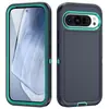 Funda de teléfono a prueba de agua, a prueba de polvo y a prueba de golpes, estilo de negocios, diseño de cobertura total con tapón para el polvo, 3 en 1, adecuada para Google Pixel 9 Pro