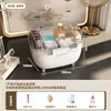 Caja de almacenamiento de lápiz labial a prueba de polvo, caja de escritorio para cosméticos, con tapa, estilo Ins avanzado, estante de almacenamiento de lápiz labial con esmalte de labios