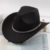 Fedora de lã, chapéu de cowboy, estilo étnico masculino e feminino, chapéu de sol estilo europeu e americano para casais primavera e verão, chapéu de jazz