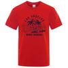 Paraíso de praia Los Angeles Califórnia top masculino moda gola redonda algodão verão respirável oversized roupas Camiseta