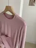KEKEZOON Camiseta Básica de Manga Larga de Color Sólido con Cuello Redondo Ajustada para Otoño Estilo Básico 8599