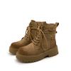 Botas de Couro Genuíno com Solado Grosso para Aumento de Altura para Mulheres 2025 Verão Novo Estilo Respirável Outdoor Casual Versátil Botas Finas para Mulheres