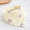 Baberos de gasa de algodón puro engrosados al por mayor para bebés, usados para comer y lavar, Toallas triangulares de algodón puro Clase A, Baberos para bebés