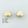 Accesorios Antiguos de Oro Aleación Aceite Goteando Cloisonné Cuadrado Patrón Ruyi Nube Trasera Cuentas Accesorios para Joyería DIY