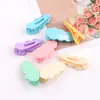 Pinza de Pato Color Macarrón Clip con Borde Mate Clip para Flequillo Pinza Ovalada para el Cabello Ondulado Pinza para Mechones Quebrados Joyería