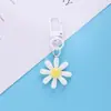 Llavero de Crisantemo Funda Protectora para AirPods Estuche para Auriculares Colgante Flor Fresca Llavero Sencillo Joyería Colgante