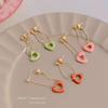 Pendientes largos de amor, diseño de nicho, sencillos y combinables, 2022, nuevos pendientes de moda para mujer en verano.