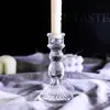 Estilo Francés Escandinavo Retro Portavelas de Cristal Vidrio Cena Romántica con Velas Accesorios para Fotografía de Bodas Estilo Ins