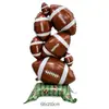 Balões de Folha de Alumínio Oversized de Rúgbi para Atacado Transfronteiriço da Amazon Decorações para Festa de Aniversário Festa Temática de Jogos